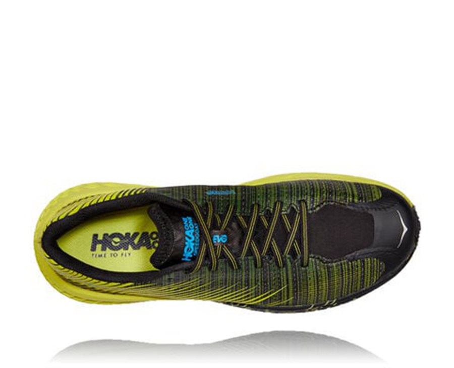 Hoka One One トレイルシューズ レディース 黒/緑 - EVO スピードゴート - UB8423610